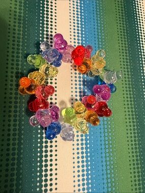 Disneyland Mickey Rainbow Beaded Stretch Bracelet - Multicolor